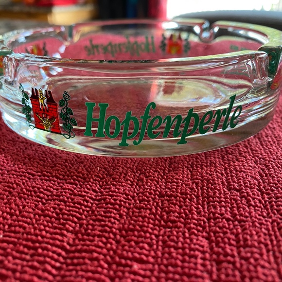 Hopfenperle Beer Feldschlosschen Bier Glass Ashtray 5.5" - Picture 1 of 3